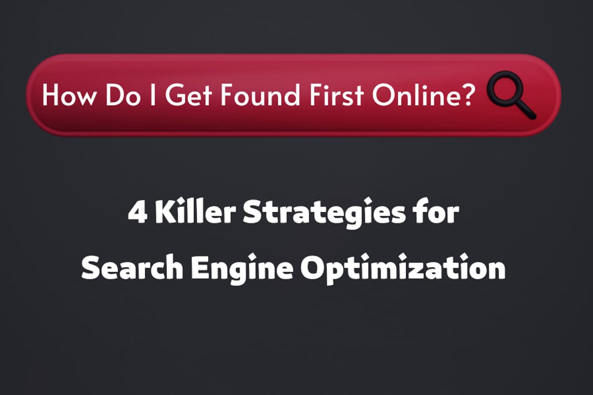 Red Google search bar with 'search engine optimization in McAllen' question typed out.