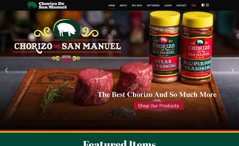 Chorizo de San Manuel's - McAllen Web Design, McAllen Digital Marketing, McAllen SEO